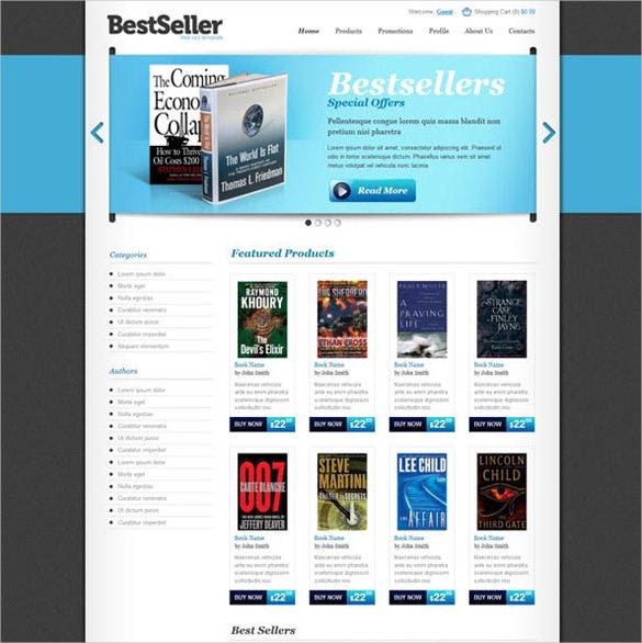 Detail Bookstore Blogger Template Nomer 9