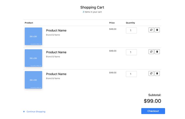 Detail Bootstrap 3 Cart Template Nomer 9