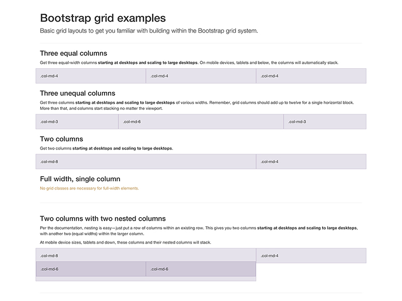 Detail Bootstrap 3 Grid Template Nomer 25