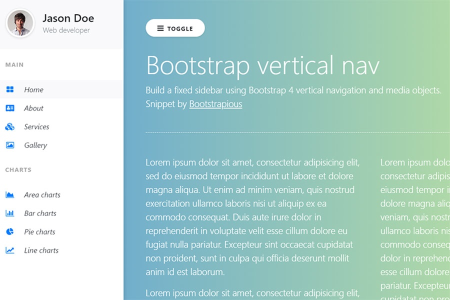 Detail Bootstrap 3 Navbar Template Nomer 33