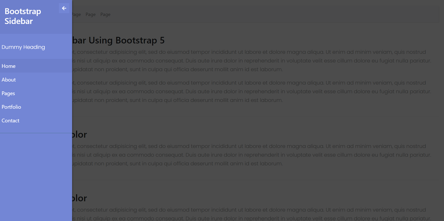 Detail Bootstrap 3 Sidebar Template Nomer 23