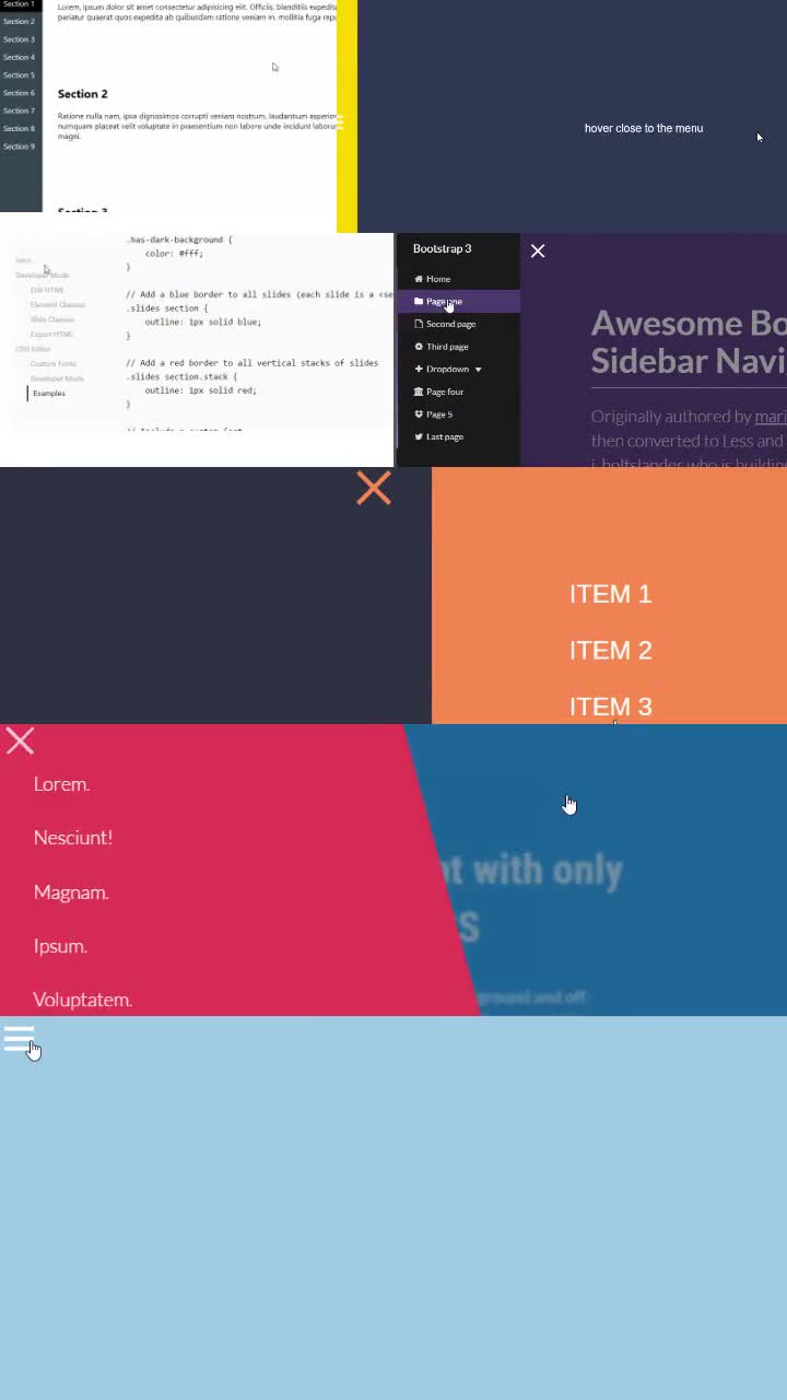 Detail Bootstrap 3 Sidebar Template Nomer 27