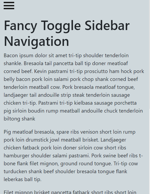 Detail Bootstrap 3 Sidebar Template Nomer 38