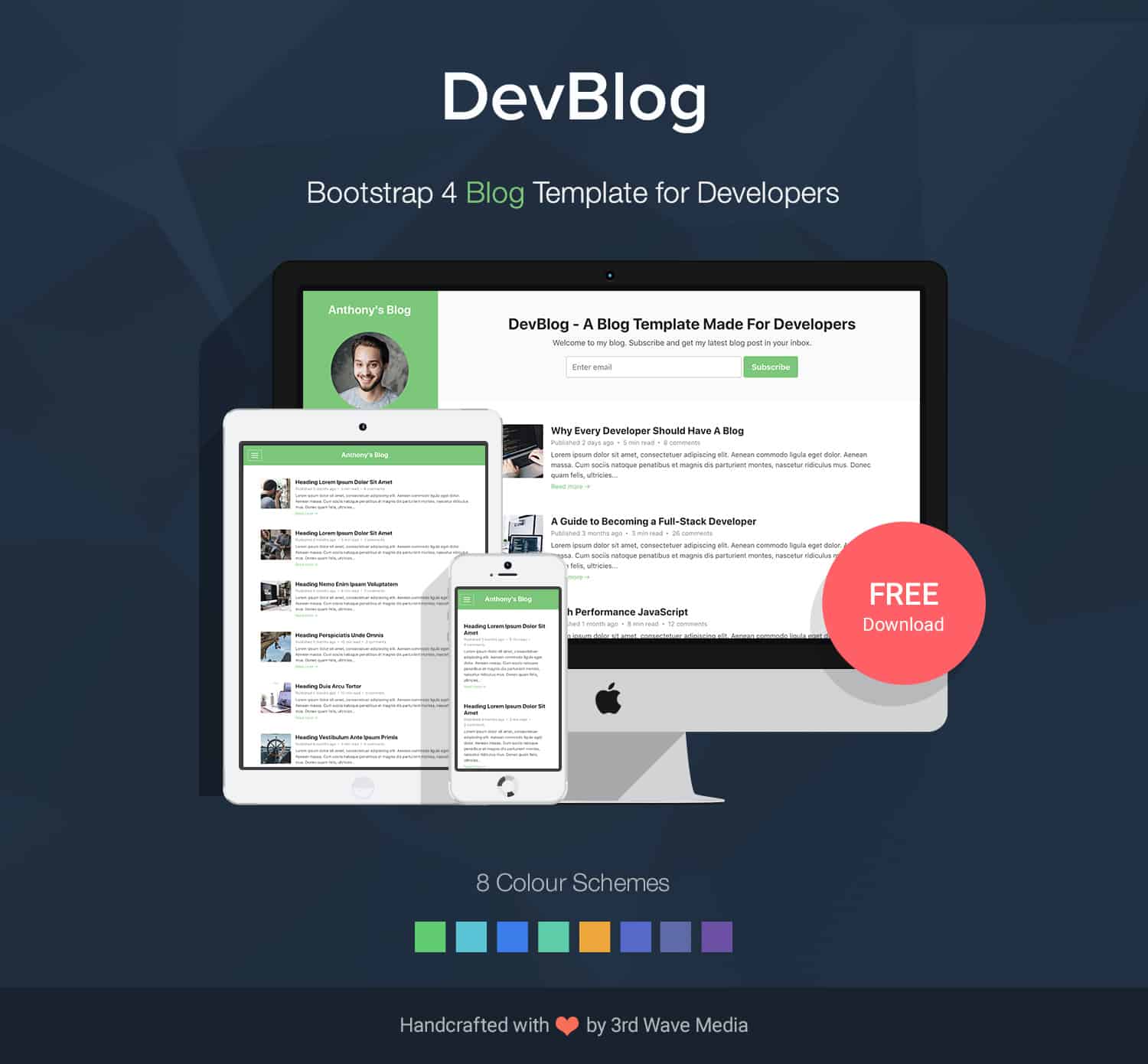 Detail Bootstrap 4 Blog Template Free Nomer 12