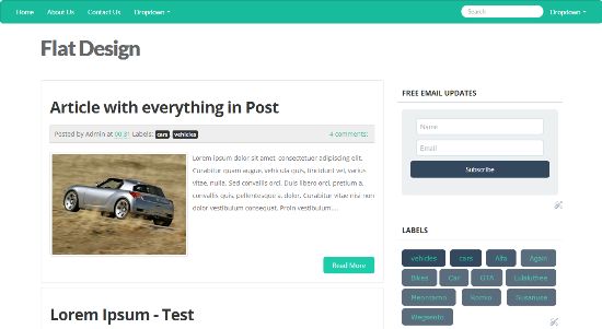 Detail Bootstrap 4 Blog Template Free Nomer 21