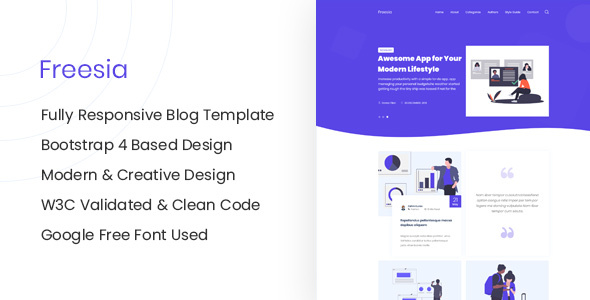 Detail Bootstrap 4 Blog Template Free Nomer 31