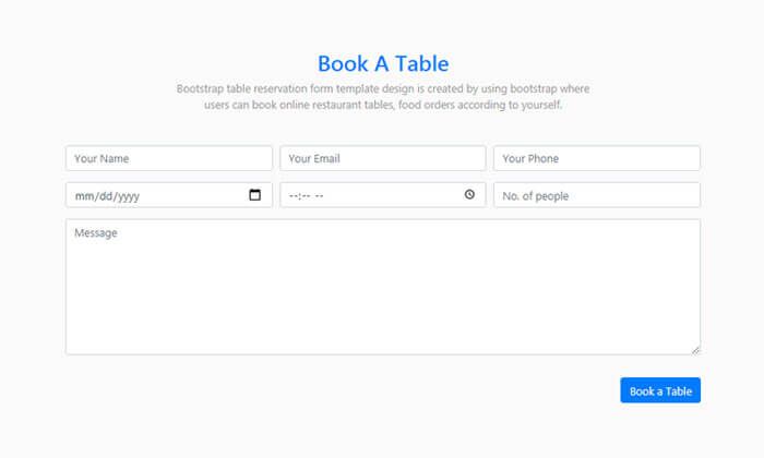 Detail Bootstrap 4 Booking Template Nomer 26