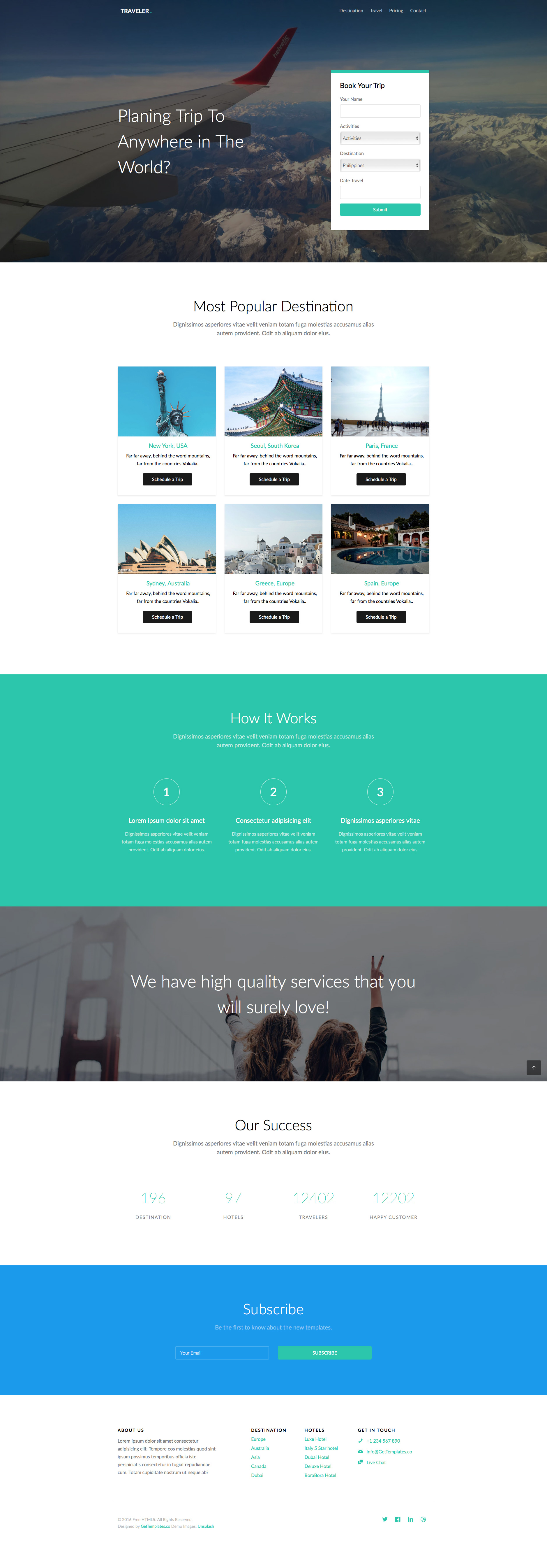 Detail Bootstrap 4 Booking Template Nomer 37