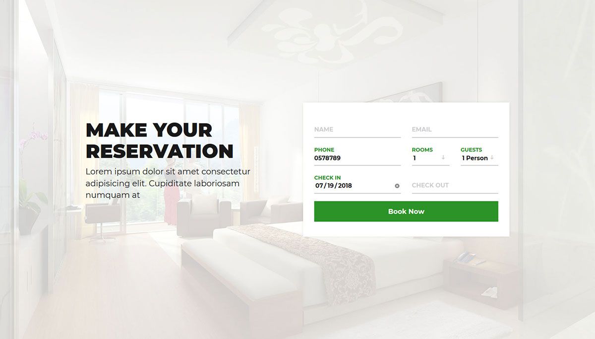 Detail Bootstrap 4 Booking Template Nomer 52