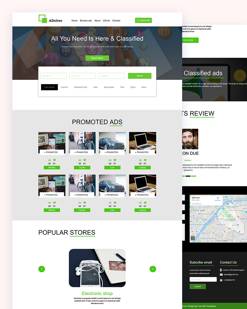 Detail Bootstrap 4 Classified Template Nomer 12