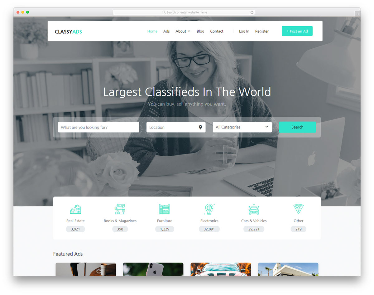 Detail Bootstrap 4 Classified Template Nomer 23