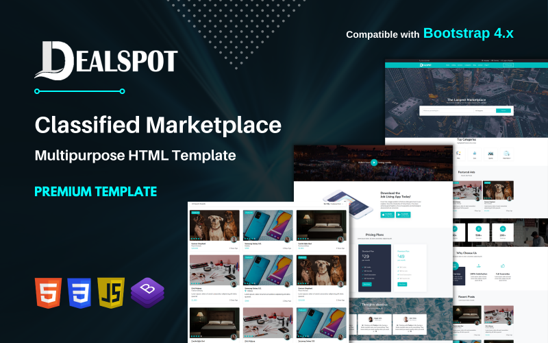 Detail Bootstrap 4 Classified Template Nomer 26