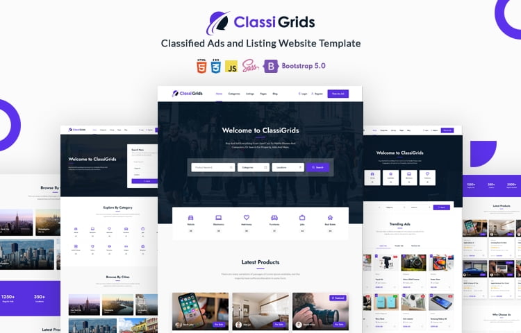 Detail Bootstrap 4 Classified Template Nomer 29