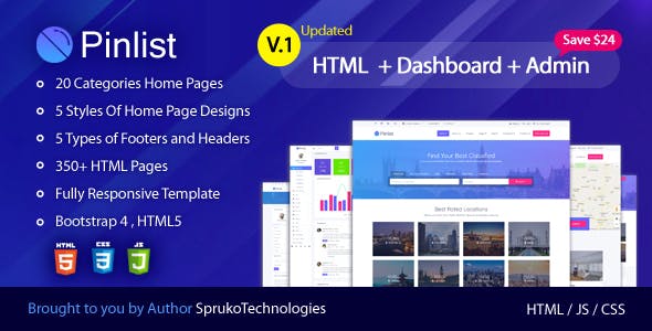 Detail Bootstrap 4 Classified Template Nomer 31