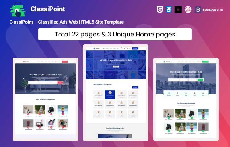 Detail Bootstrap 4 Classified Template Nomer 33