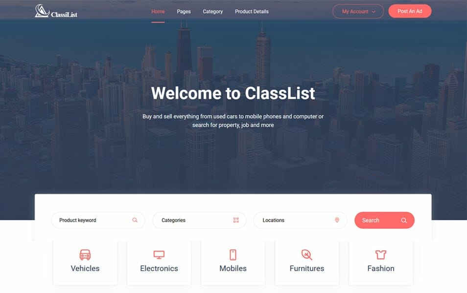 Detail Bootstrap 4 Classified Template Nomer 38