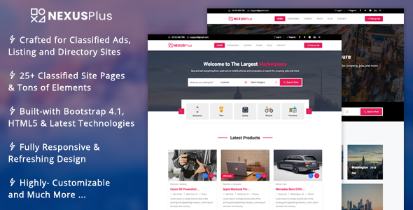 Detail Bootstrap 4 Classified Template Nomer 5