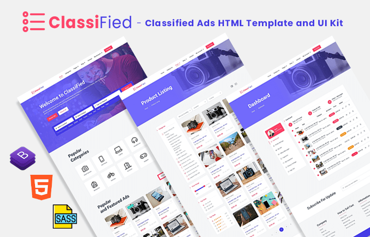 Detail Bootstrap 4 Classified Template Nomer 6