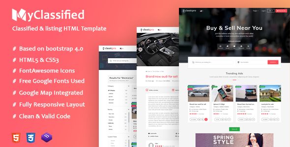 Detail Bootstrap 4 Classified Template Nomer 7