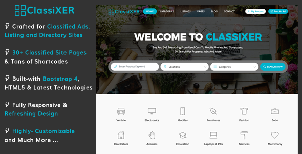 Detail Bootstrap 4 Classified Template Nomer 9