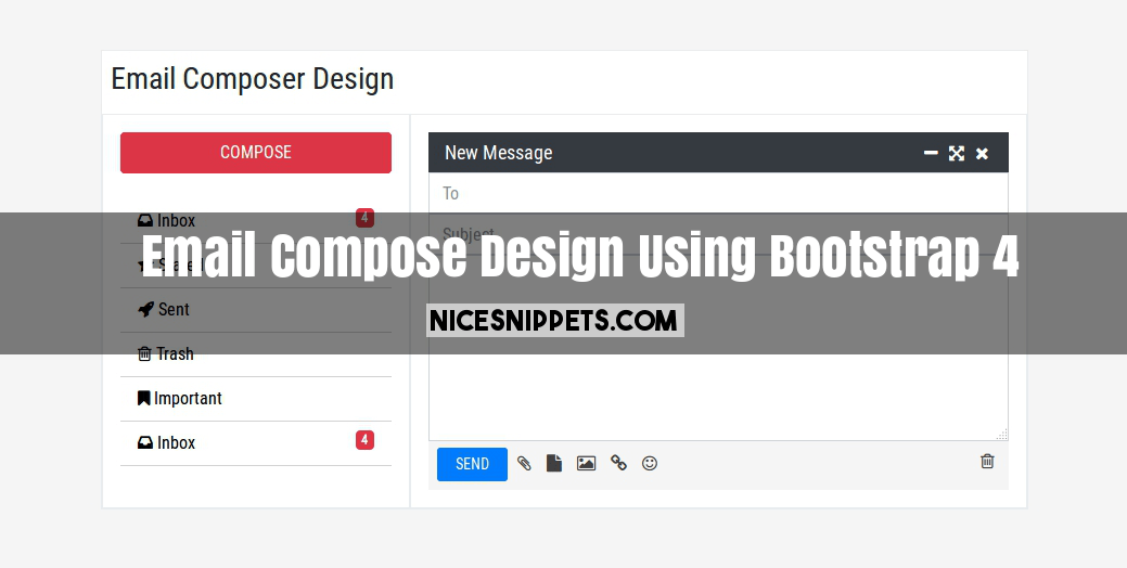 Detail Bootstrap 4 Email Inbox Template Nomer 5