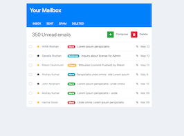 Detail Bootstrap 4 Email Inbox Template Nomer 8