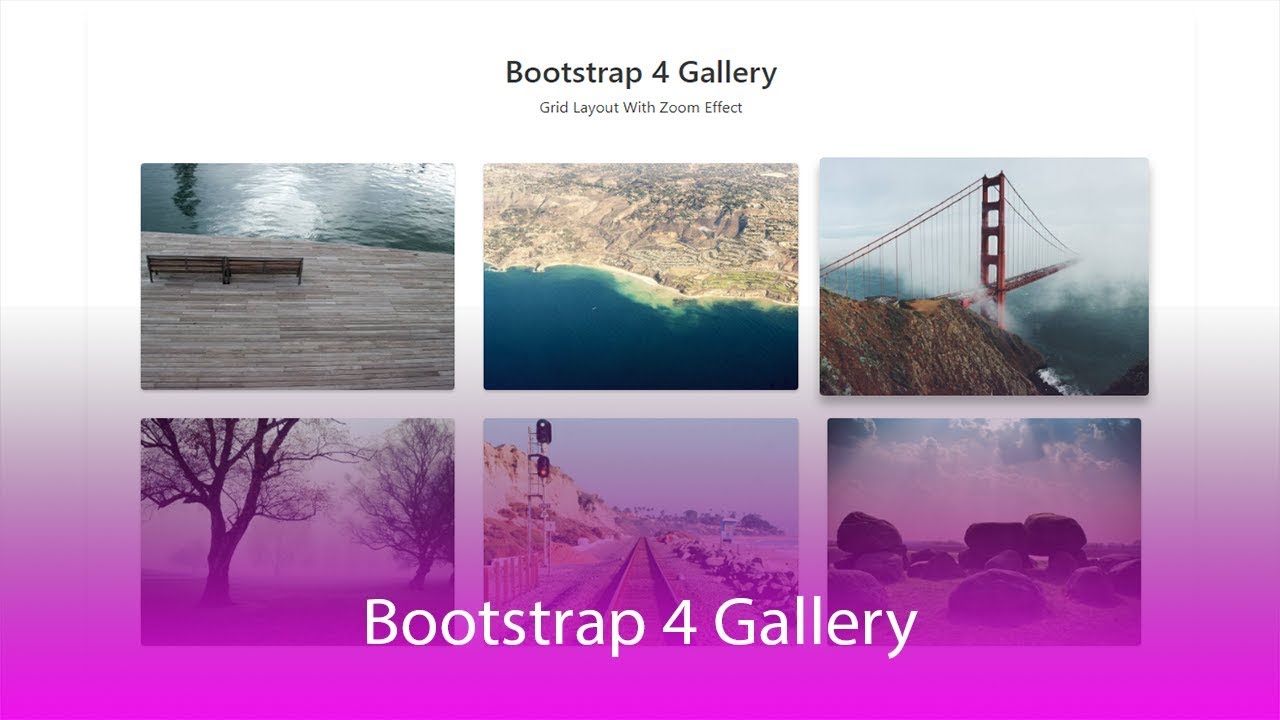 Detail Bootstrap 4 Gallery Template Nomer 11