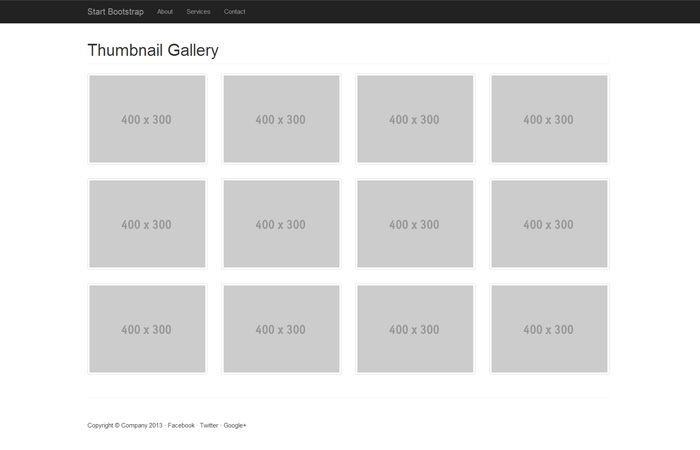 Detail Bootstrap 4 Gallery Template Nomer 20