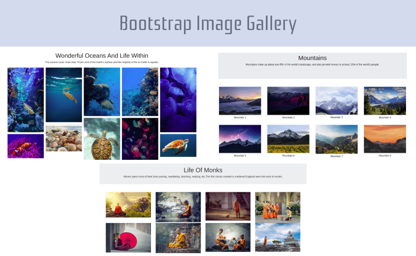 Detail Bootstrap 4 Gallery Template Nomer 36