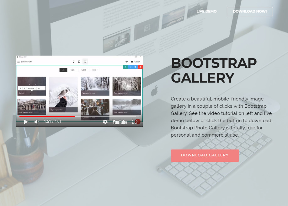 Detail Bootstrap 4 Gallery Template Nomer 37