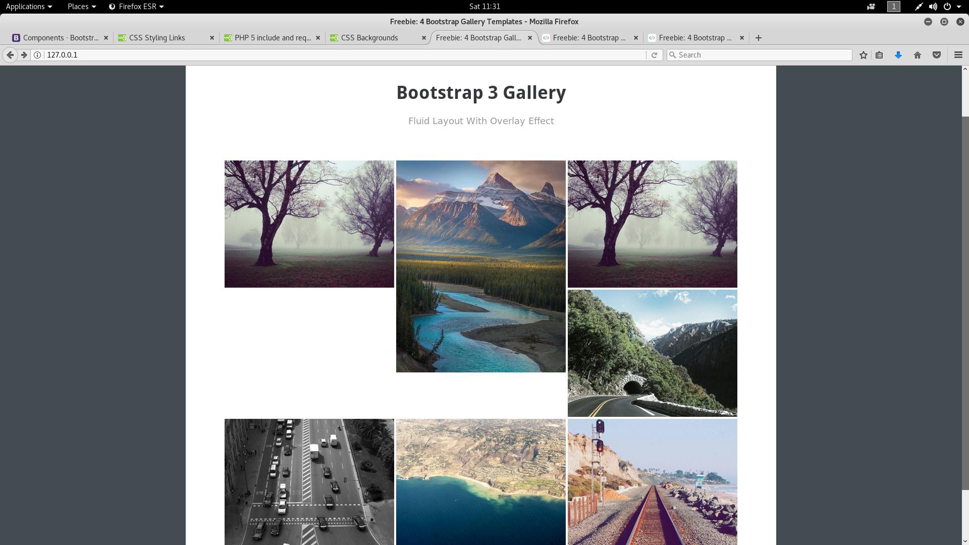 Detail Bootstrap 4 Gallery Template Nomer 6