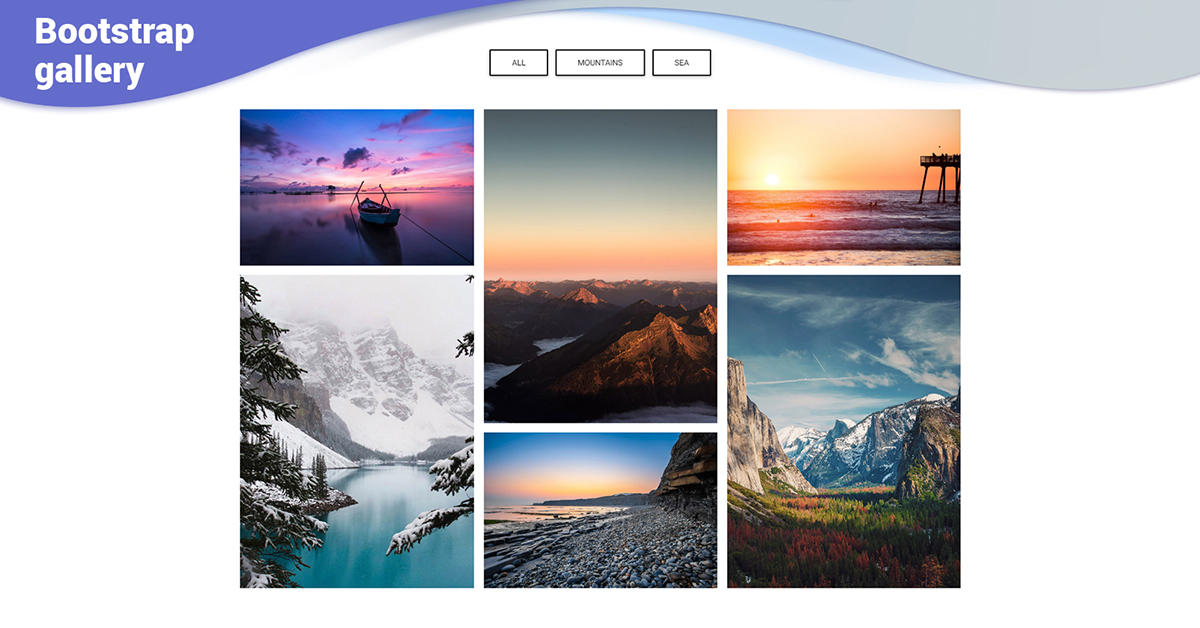 Detail Bootstrap 4 Gallery Template Nomer 7