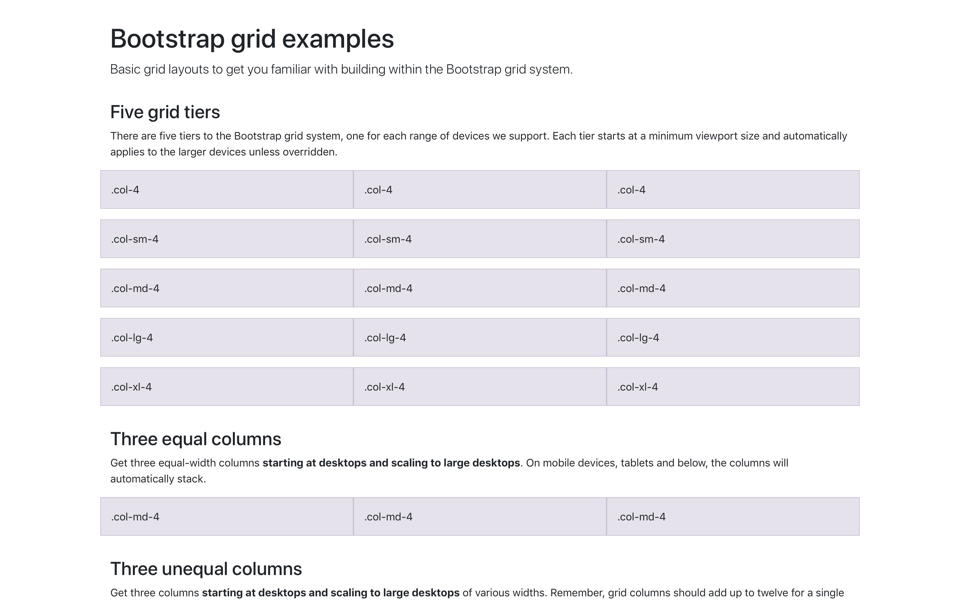 Detail Bootstrap 4 Grid Template Nomer 16