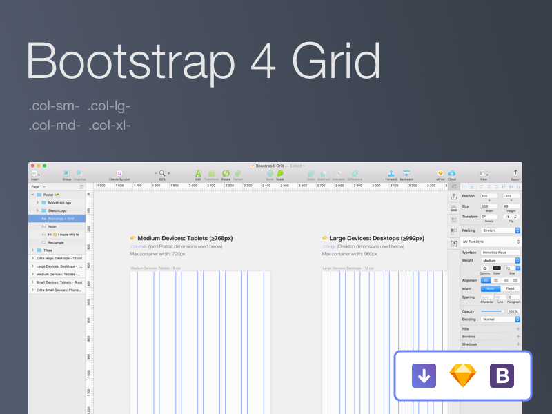 Detail Bootstrap 4 Grid Template Nomer 3