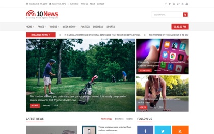 Detail Bootstrap 4 Magazine Template Free Nomer 21