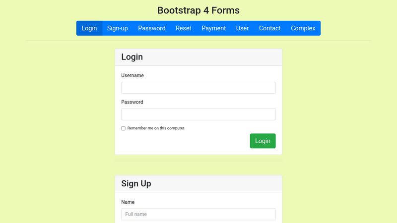 Bootstrap 4 Template Codepen - KibrisPDR