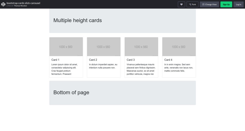 Detail Bootstrap 4 Template Codepen Nomer 22