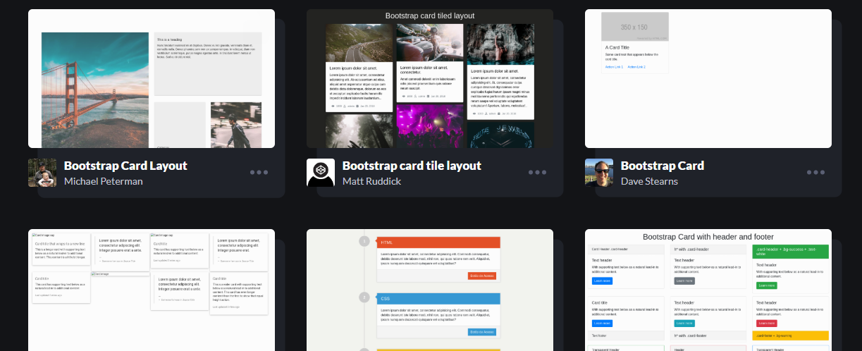 Detail Bootstrap 4 Template Codepen Nomer 24