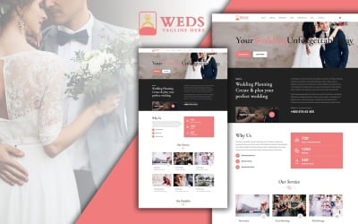 Detail Bootstrap 4 Wedding Template Nomer 35