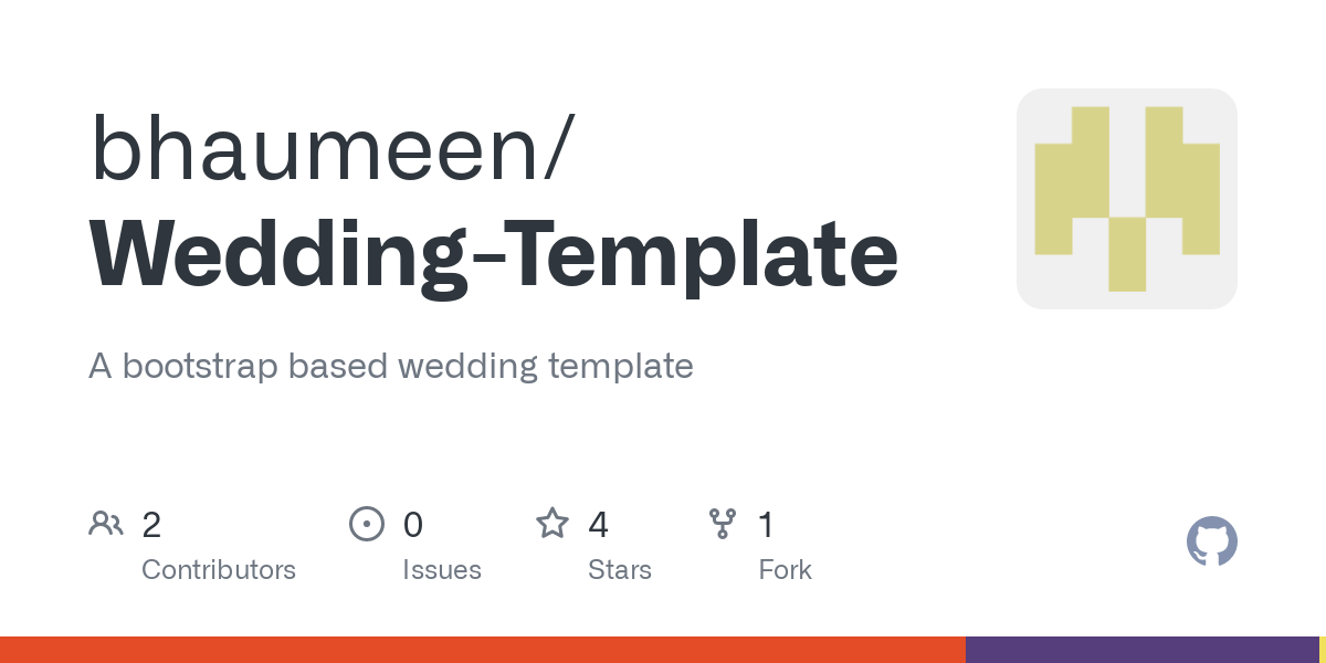 Detail Bootstrap 4 Wedding Template Nomer 39