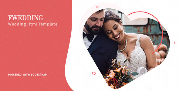 Detail Bootstrap 4 Wedding Template Nomer 7