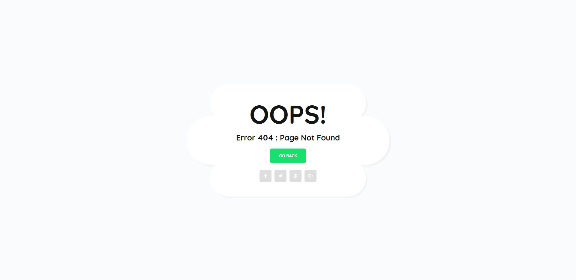Detail Bootstrap 404 Page Template Nomer 4
