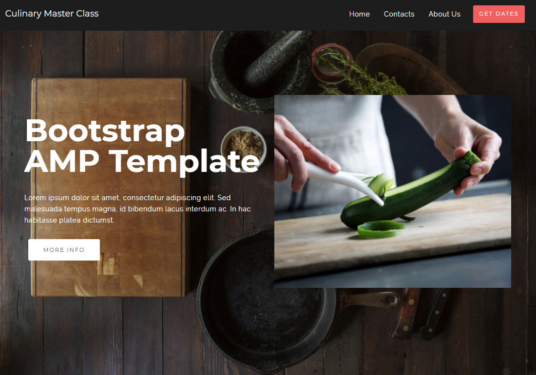 Detail Bootstrap Amp Template Nomer 2