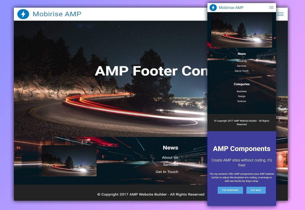 Detail Bootstrap Amp Template Nomer 15