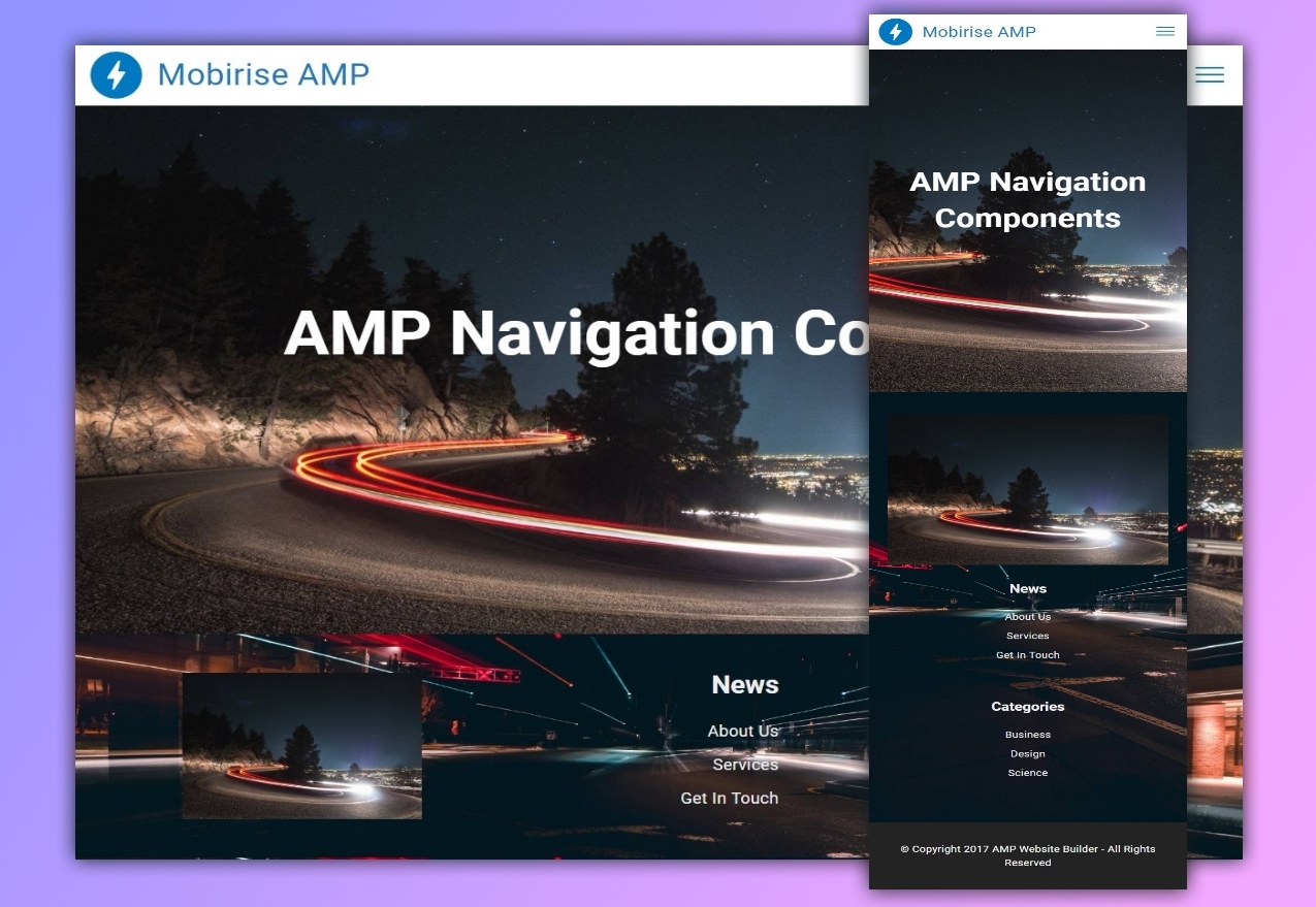 Detail Bootstrap Amp Template Nomer 20