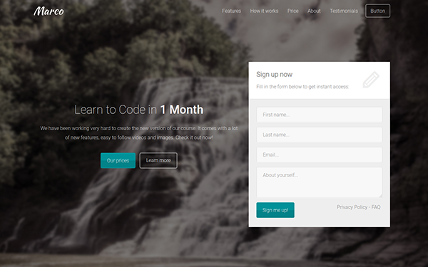 Detail Bootstrap Amp Template Nomer 26