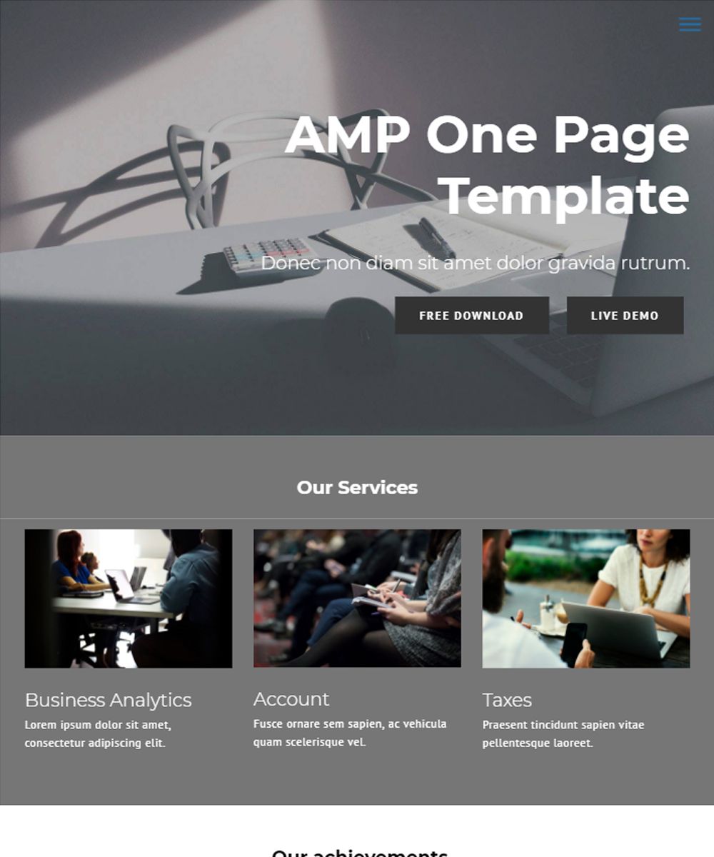 Detail Bootstrap Amp Template Nomer 33