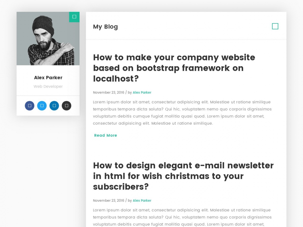 Detail Bootstrap Blog Template Free Nomer 17