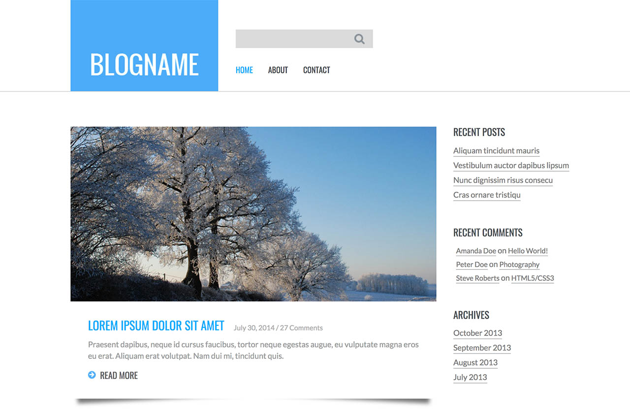Detail Bootstrap Blog Template Free Nomer 19