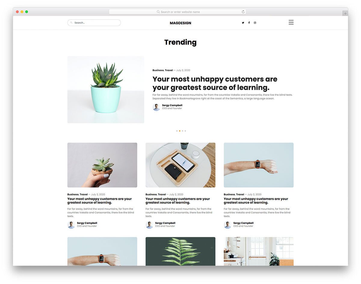 Detail Bootstrap Blog Template Free Nomer 3